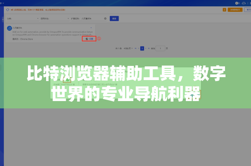 比特浏览器辅助工具，数字世界的专业导航利器