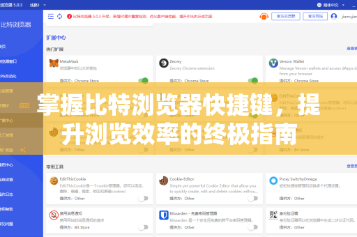 掌握比特浏览器快捷键，提升浏览效率的终极指南