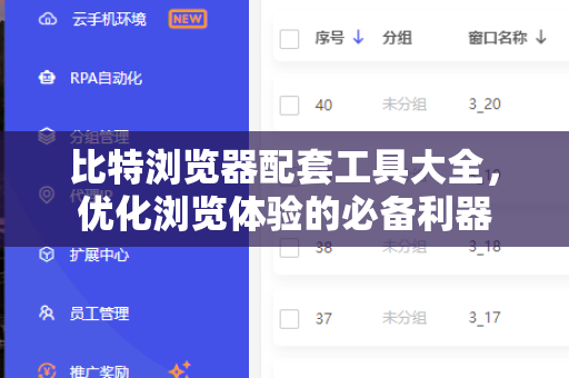 比特浏览器配套工具大全，优化浏览体验的必备利器