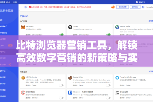 比特浏览器营销工具，解锁高效数字营销的新策略与实战指南