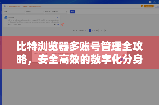 比特浏览器多账号管理全攻略，安全高效的数字化分身术