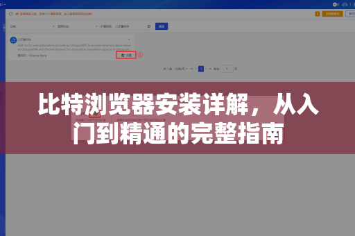 比特浏览器安装详解，从入门到精通的完整指南