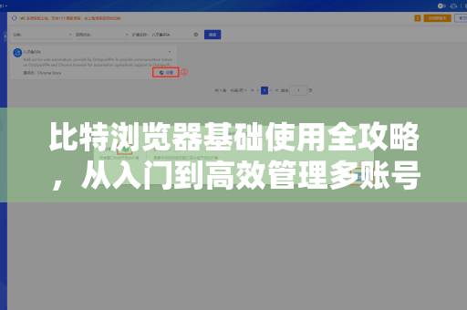 比特浏览器基础使用全攻略，从入门到高效管理多账号