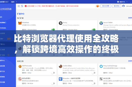 比特浏览器代理使用全攻略，解锁跨境高效操作的终极指南
