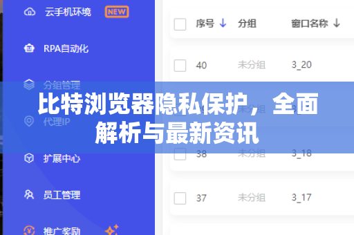 比特浏览器隐私保护，全面解析与最新资讯