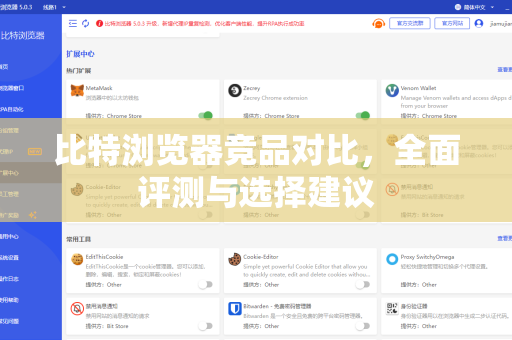 比特浏览器竞品对比，全面评测与选择建议